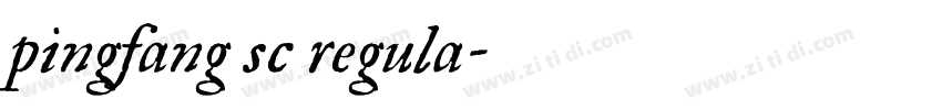 pingfang sc regula字体转换